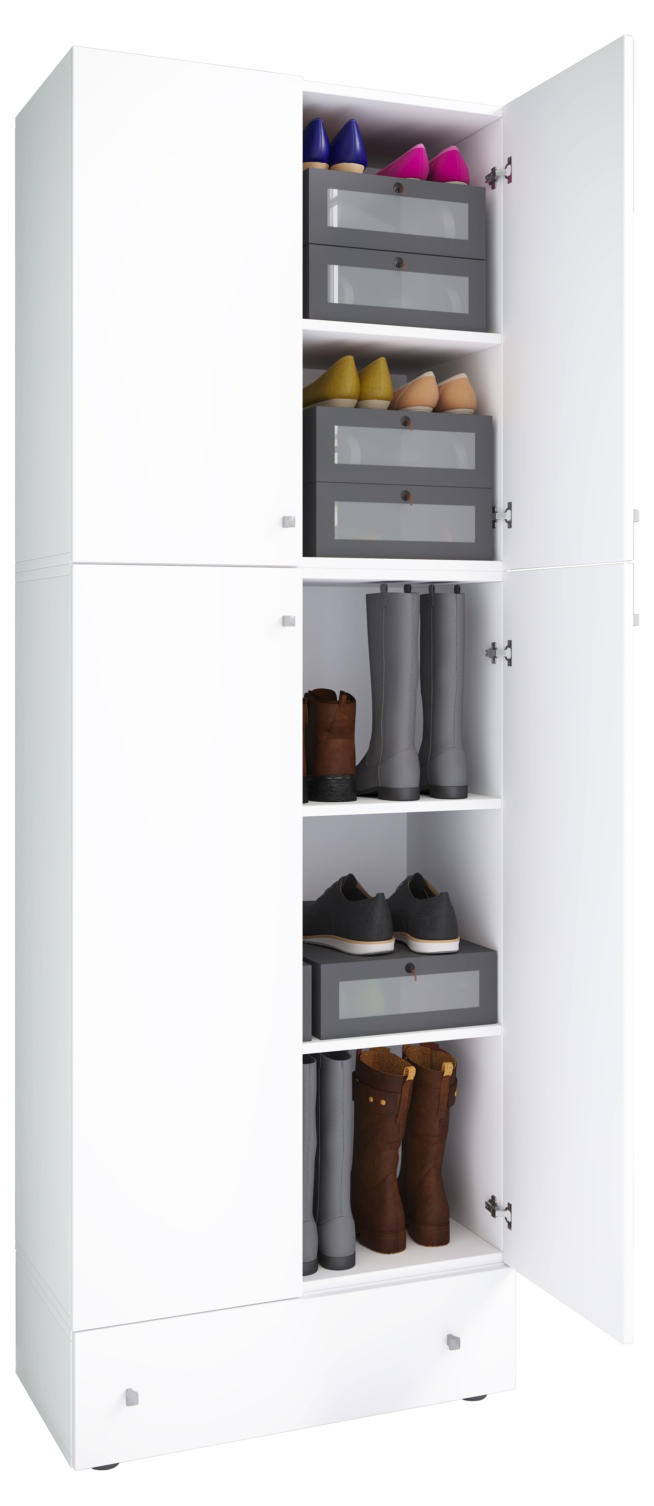 VCM XXL Schuhschrank Kleiderschrank Schuhe Schrank Dielenschrank Lona 5f Schublade