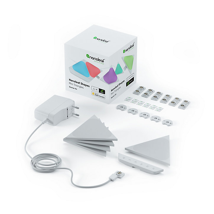 Kit de démarrage Nanoleaf Shapes mini triangles 5 panneaux LED