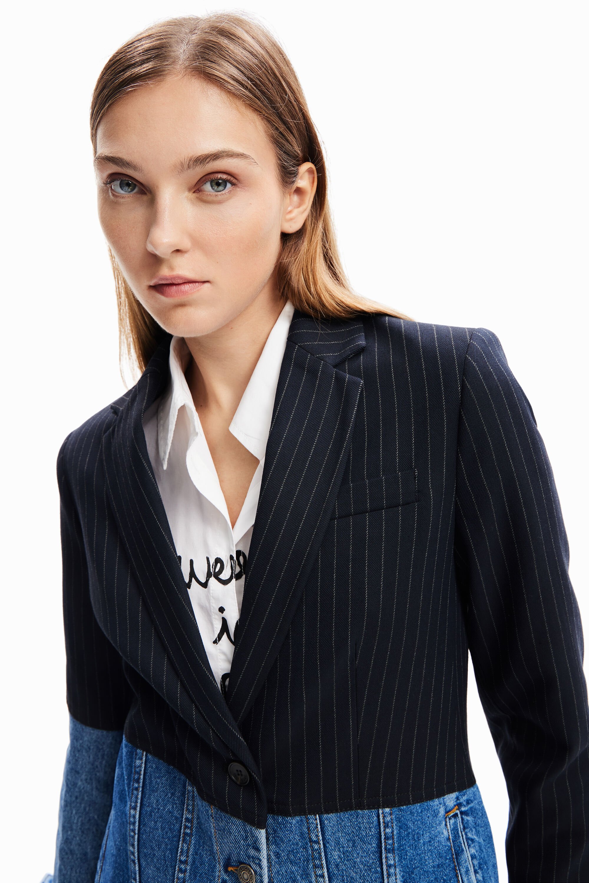 Blazer hybride denim