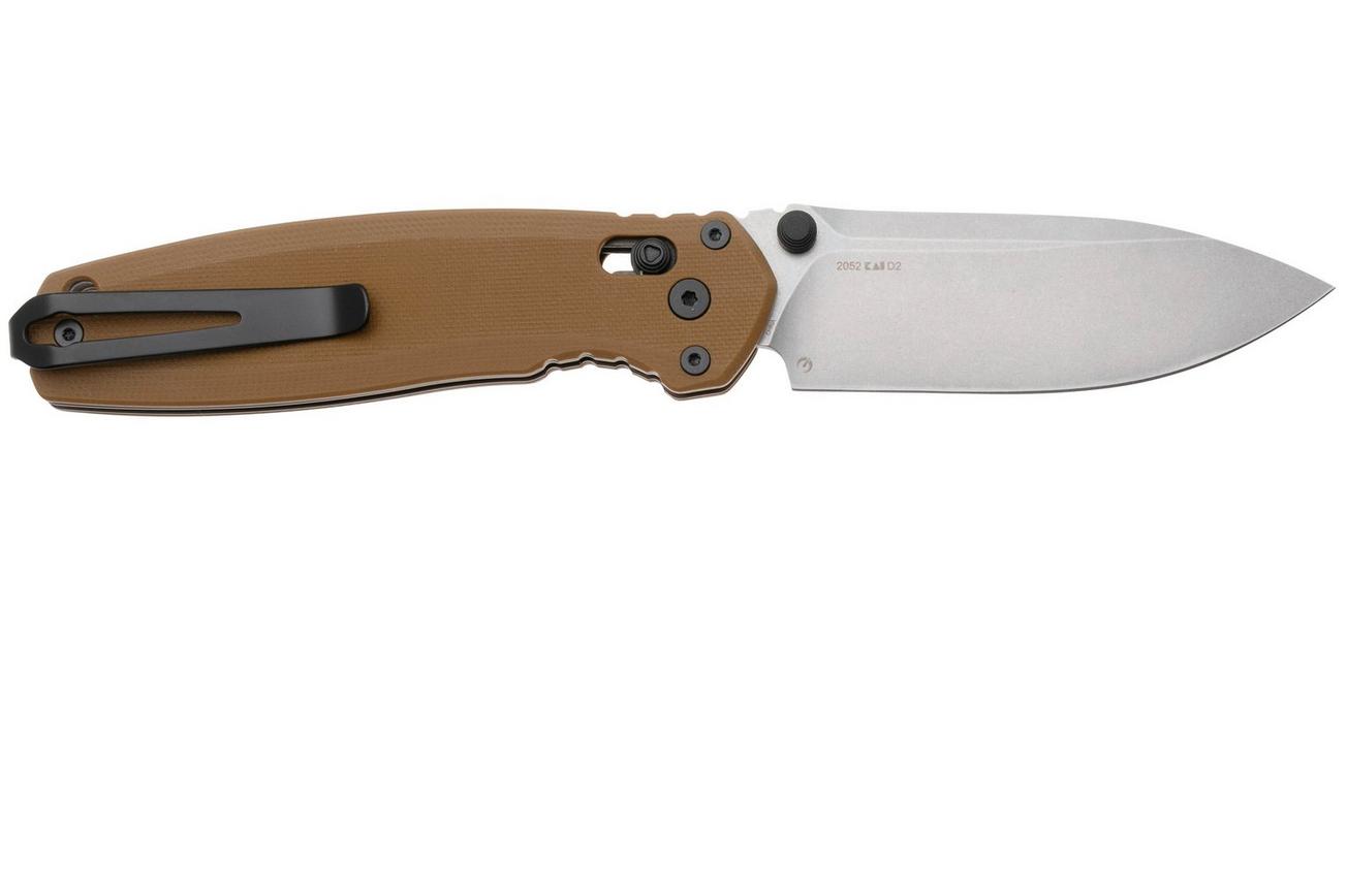 Kershaw Broadside 2052 Stonewashed D2, Tan G10, zakmes