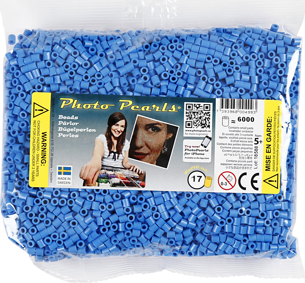 Photopearls - Medium - Blå 17 - 6000 Stk. - Nabbi Fotoperler