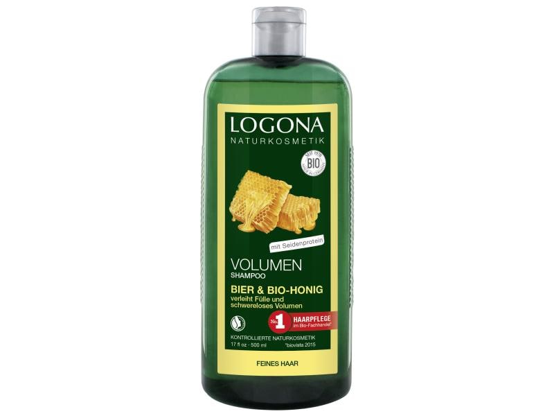 Logona Shampoo Volumen Bier und Bio-Honig 500 ml Natürliches Shampoo sorgt für mehr Schwung