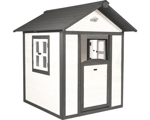 Sunny Lodge houten speelhuis, grijs en wit