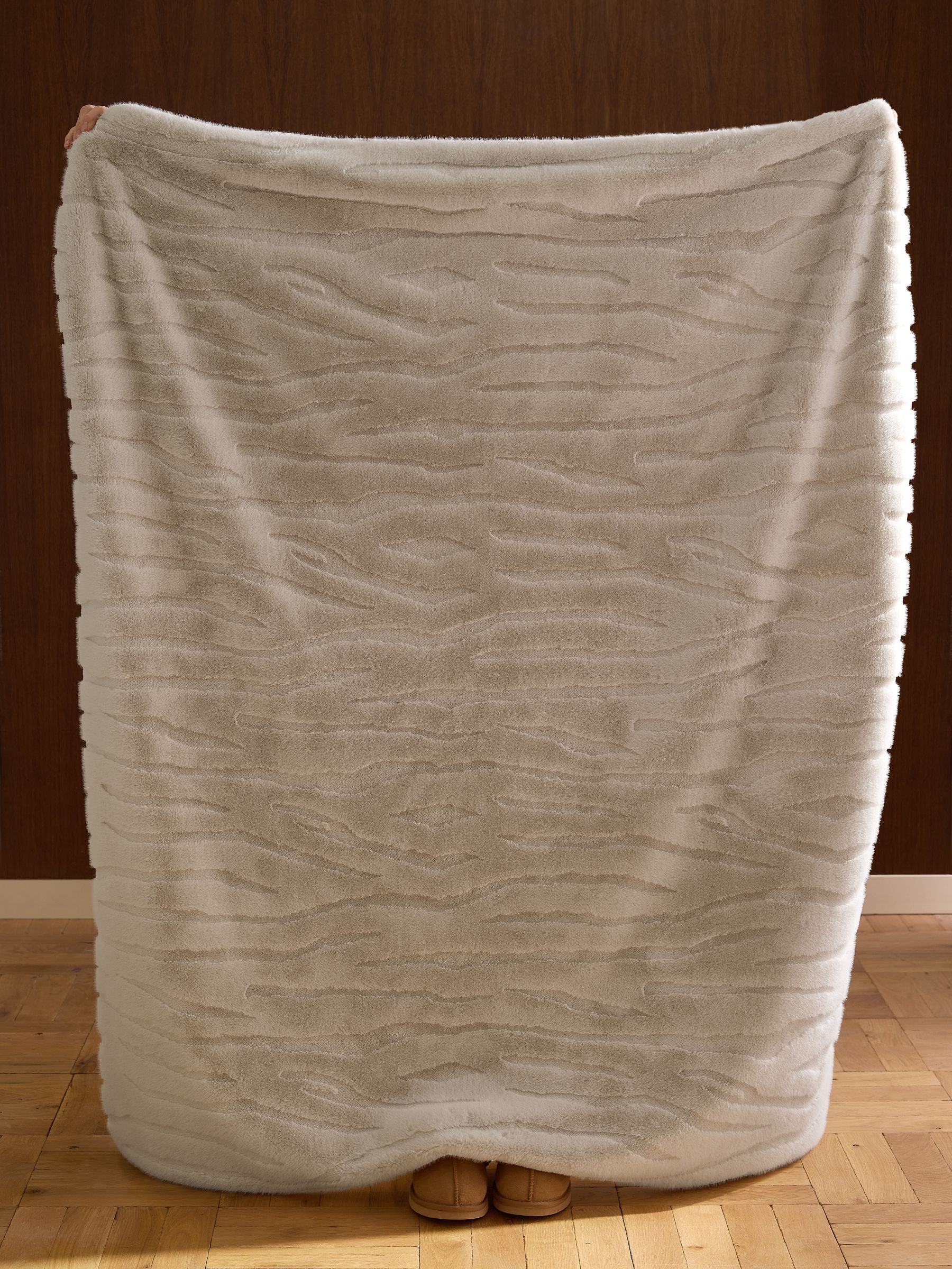 Tiger Cut Faux Fur Throw