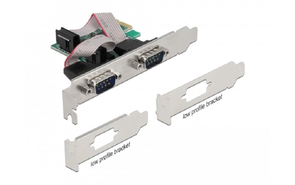 PCI-Express-Karte 90046 2x Seriell / RS232PCIe-Schnittstellenerweiterungskarte: 2x RS-232