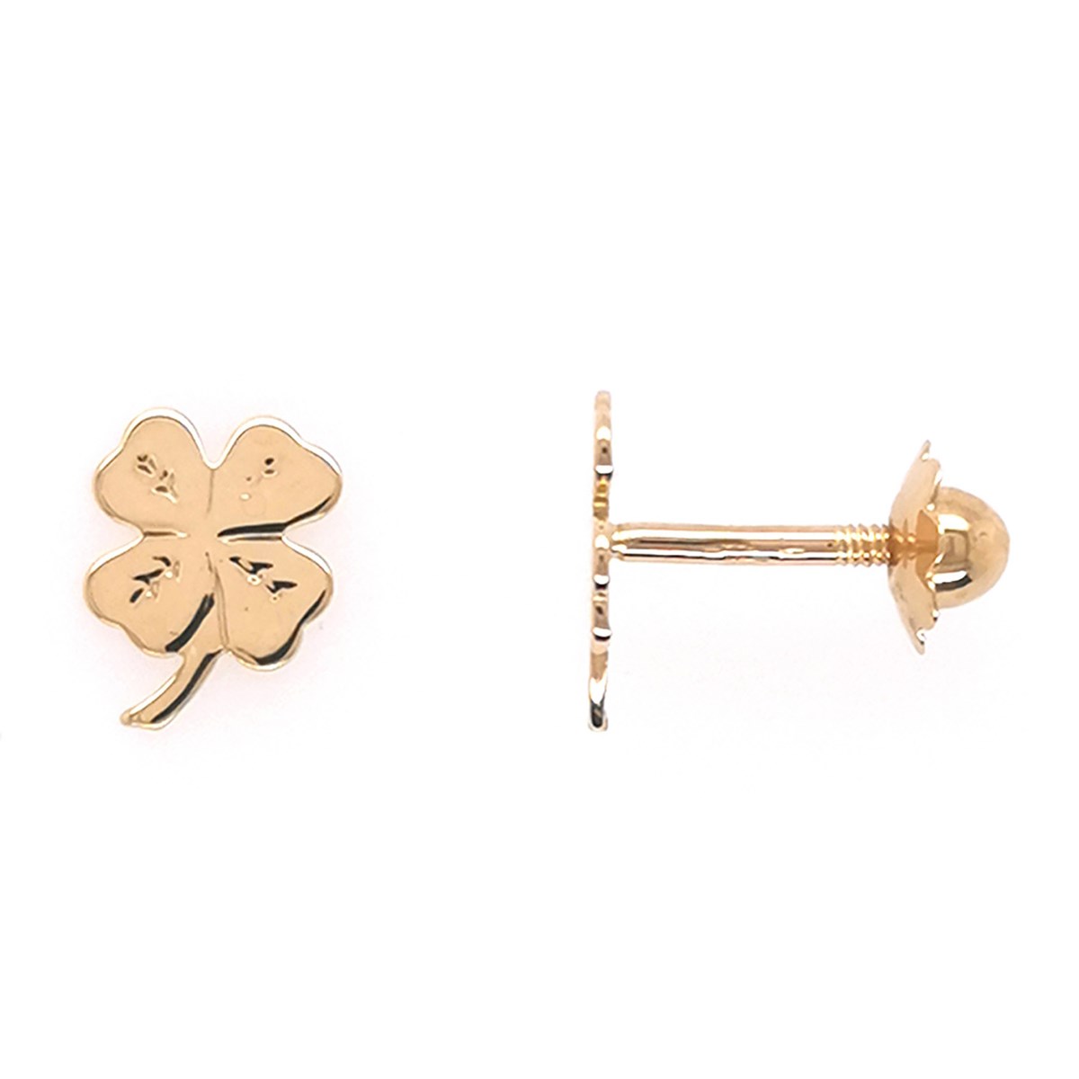 Boucles d'oreilles Trèfle à 4 feuilles or 750/1000
