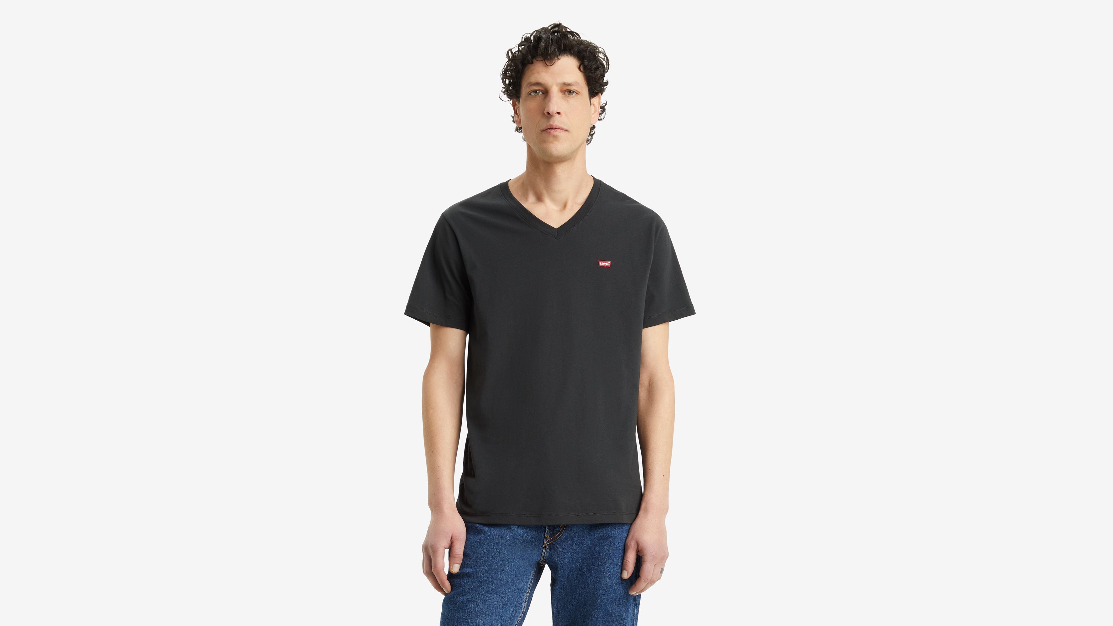 T-shirt col V classique Housemark - Meteorite - Noir