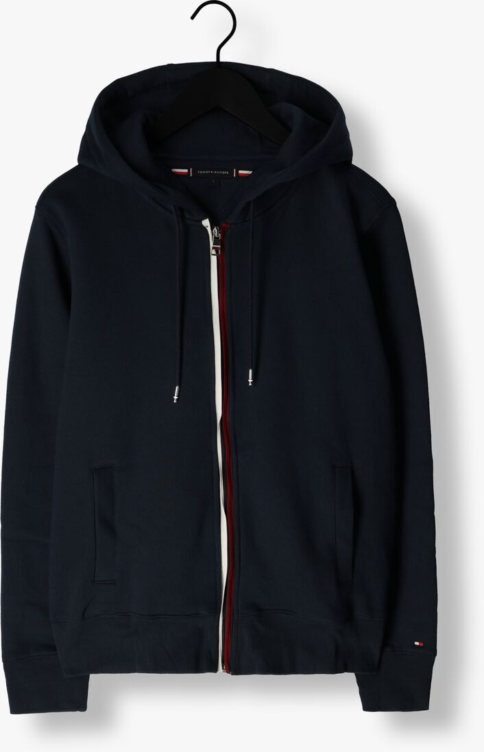 TOMMY HILFIGER donkerblauwe tommy hilfiger vest split global stripe zip hoody