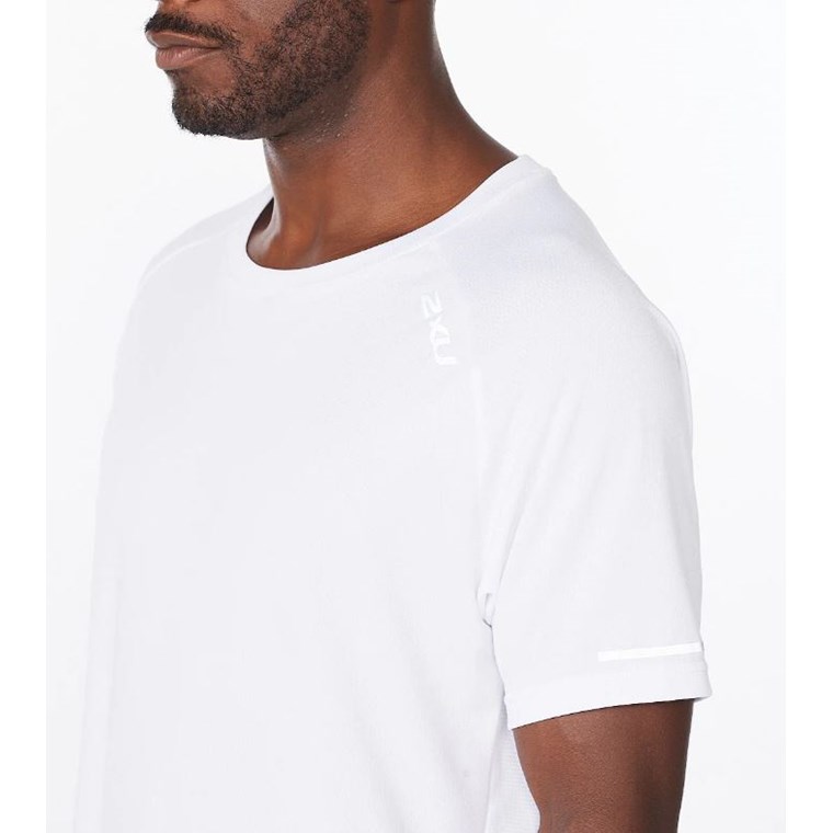 2XU Aero Tee White/Silver Reflective