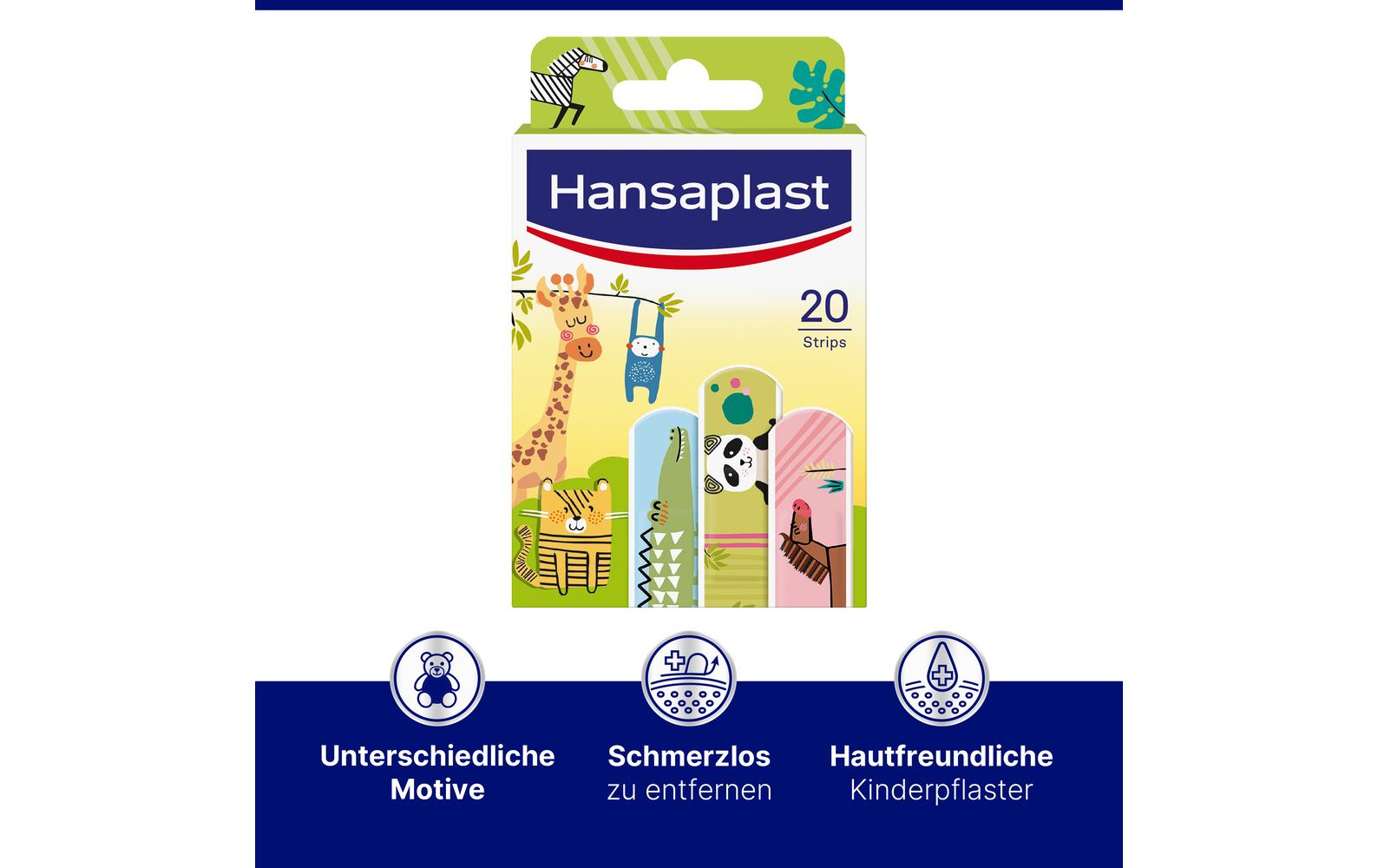 Wundpflaster Kids Animals 20 StückBunte Pflaster mit Tiermotiven