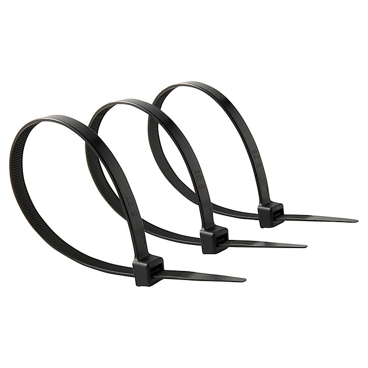 100 colliers de serrage en nylon Diall 9 x 300 mm noir