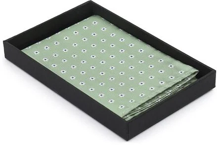 Suitable Zijde Pochet Groen Print Flower PO24-03 kopen
