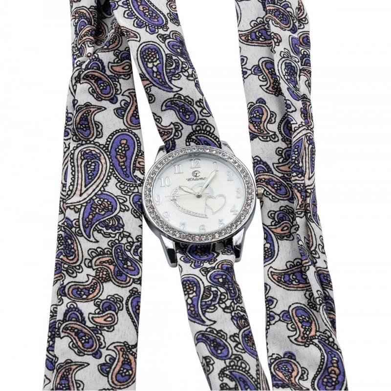 Montre Femme CHTIME bracelet Tissu Blanc
