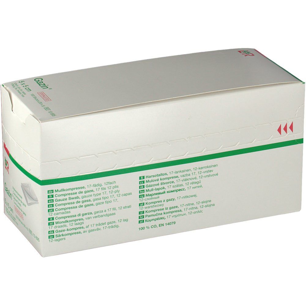 Gazin® Kompresse 5 cm x 5 cm steril 12 lagig