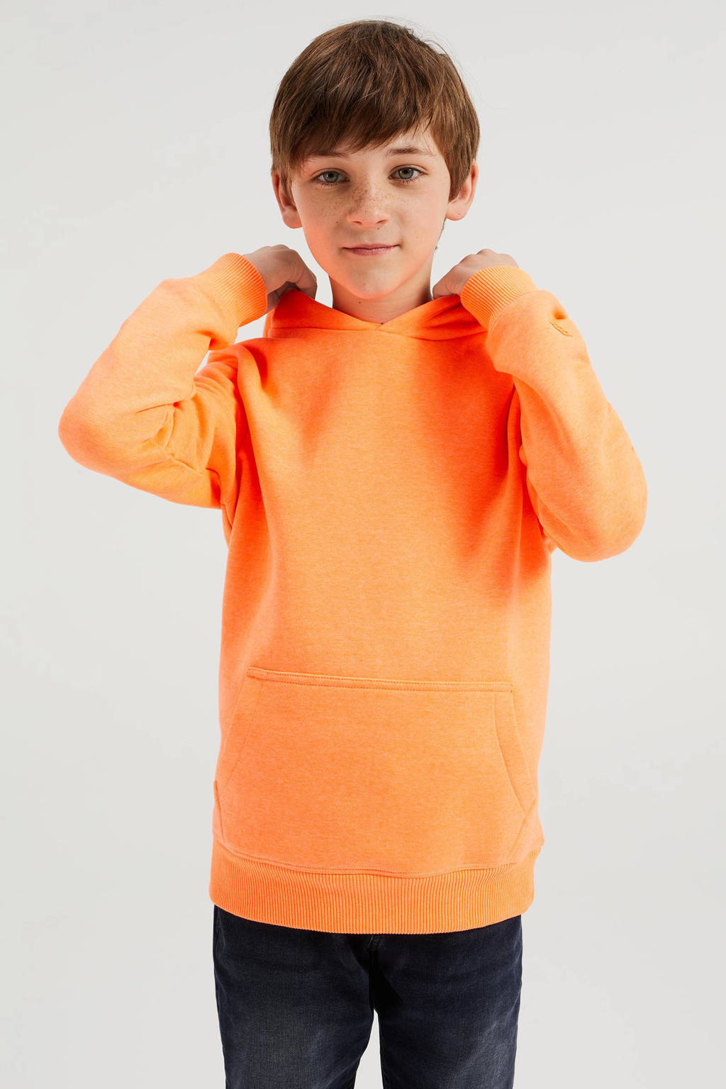 WE Fashion unisex hoodie oranje