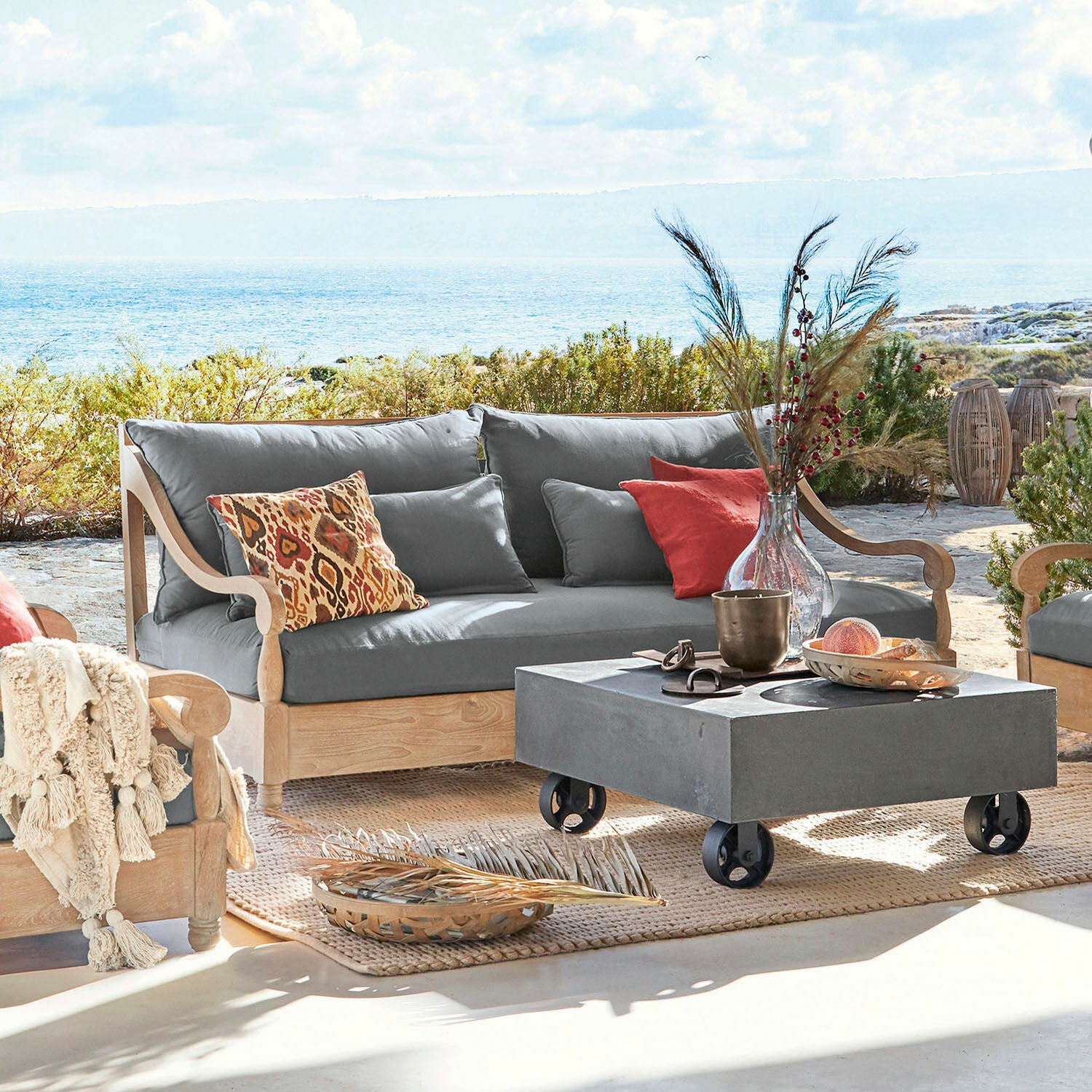 Sofa Montcassin braun/grau