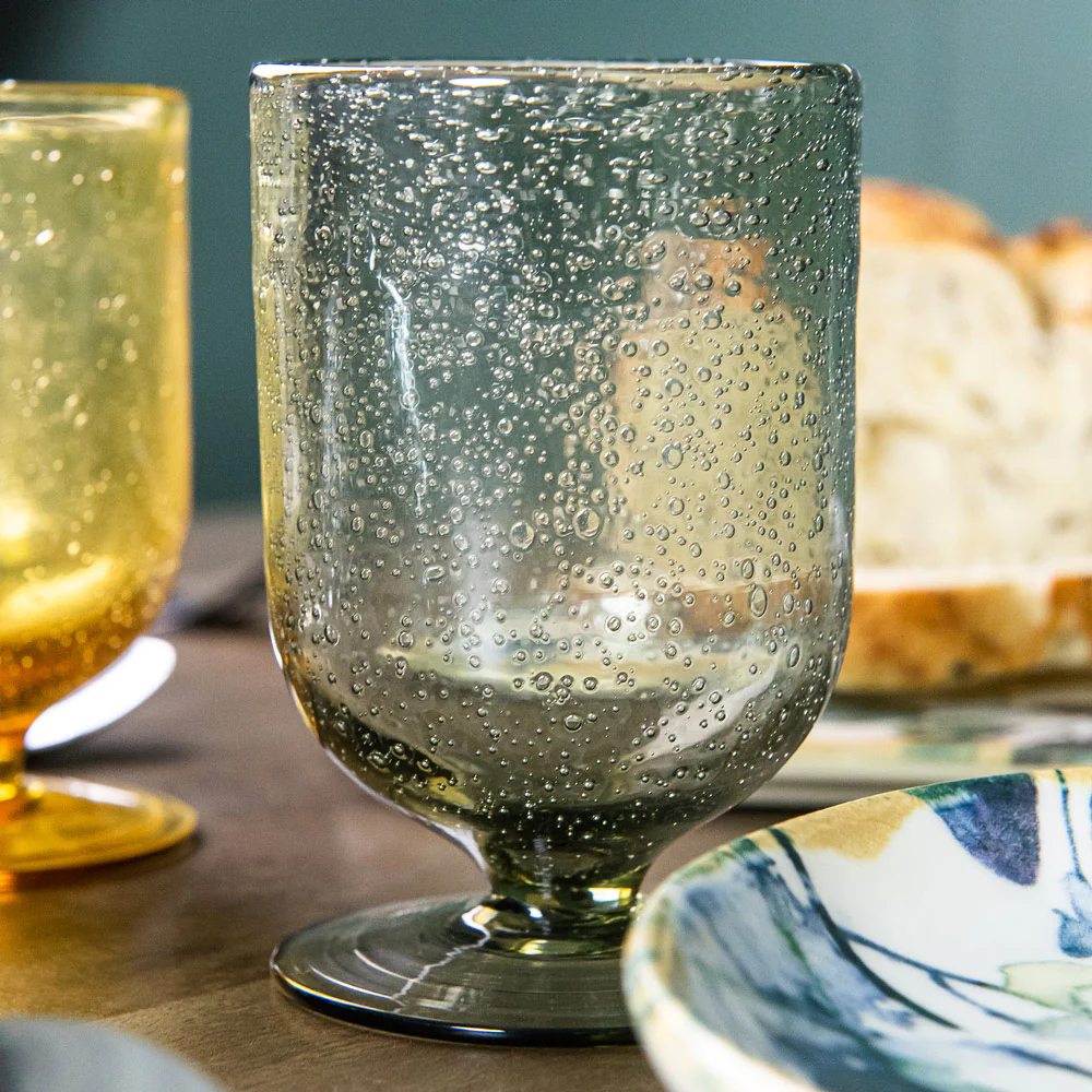 Verre à pied Gordes Bullé 25 cl gris (lot de 6) Table passion