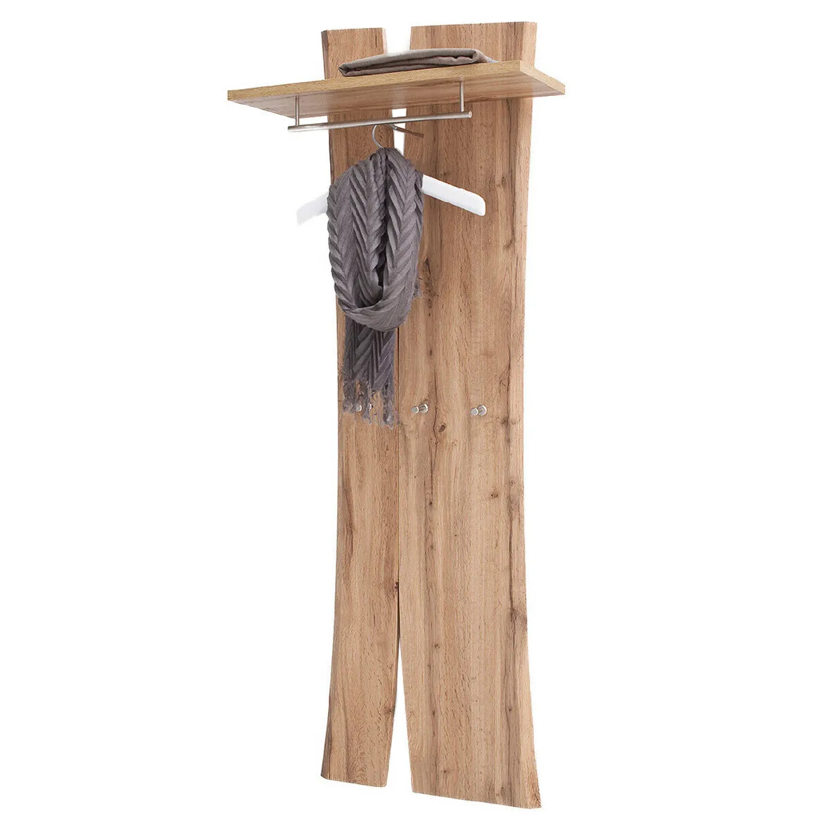 pegane Ensemble de vestiaire 4 pièces - Blanc/Chêne