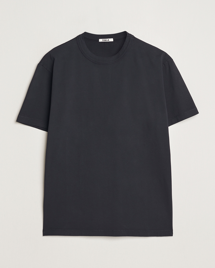 Tekla Organic Cotton Sleeping T-Shirt Black