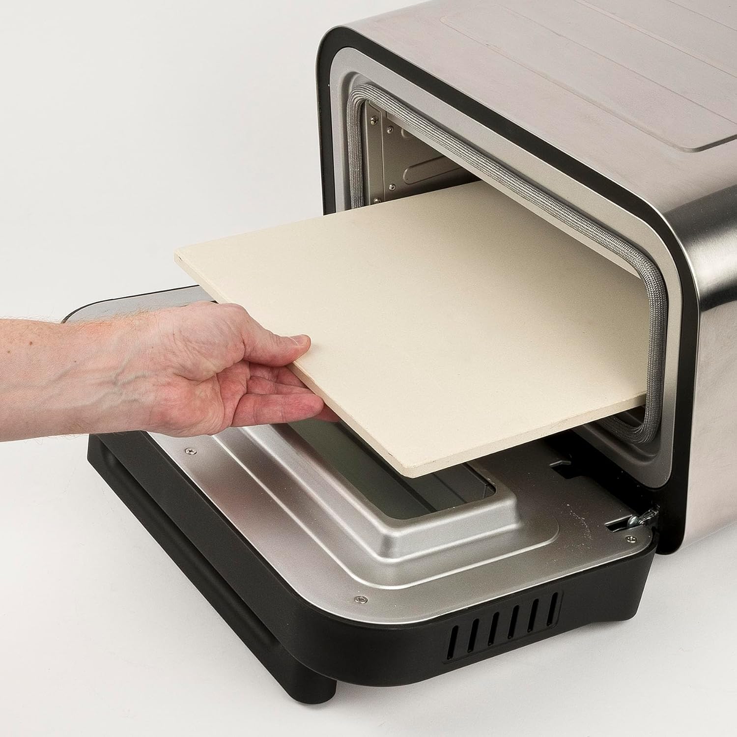 G3 Ferrari G10204 Pizza Pro 2 Minuten, 1700 W, Erreicht bis zu 450 °C, kalte Wände, Kochen in 2 Minuten, digitales Display mit 6 Programmen, Schamottstein, Zubehör und Rezeptbuch im Lieferumfang