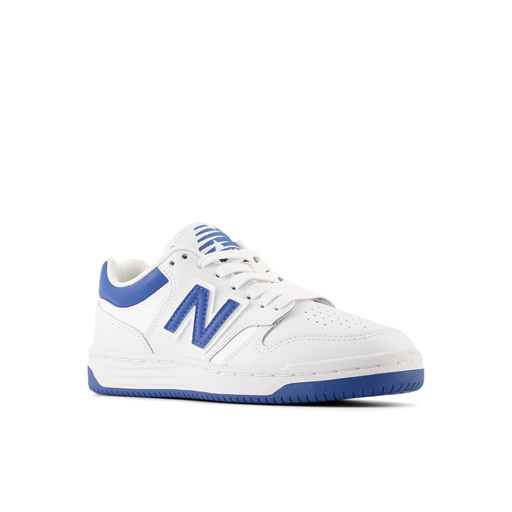 New Balance Kids' 480 Sneakers, White/Blue Agate, 40