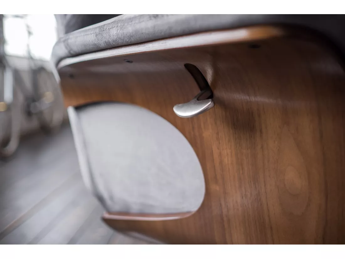 Fauteuil - gris pierre Velours - TOSAR