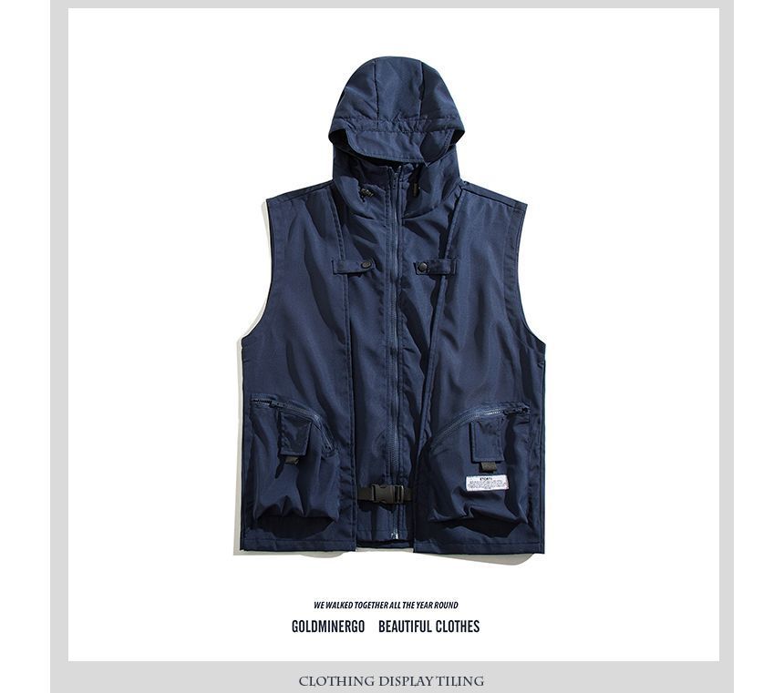 Yelmenor - Utility vest met capuchon en rits