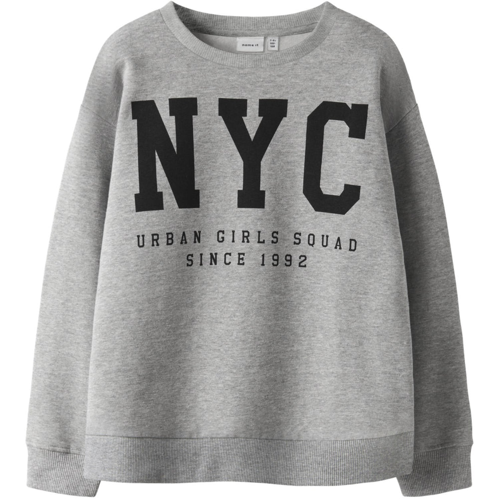 Køb Name It Grey Melange Nkfbelisso Ls Rlx Sweat Unb