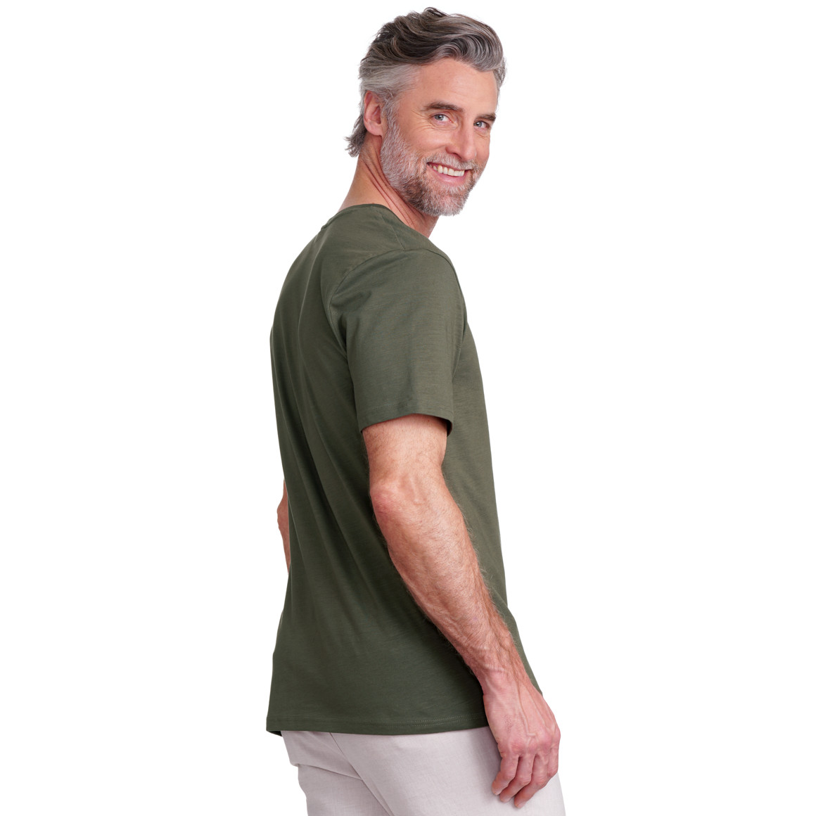 VanVaan Herren T-Shirt mit Rundhalsausschnitt dunkelgrün