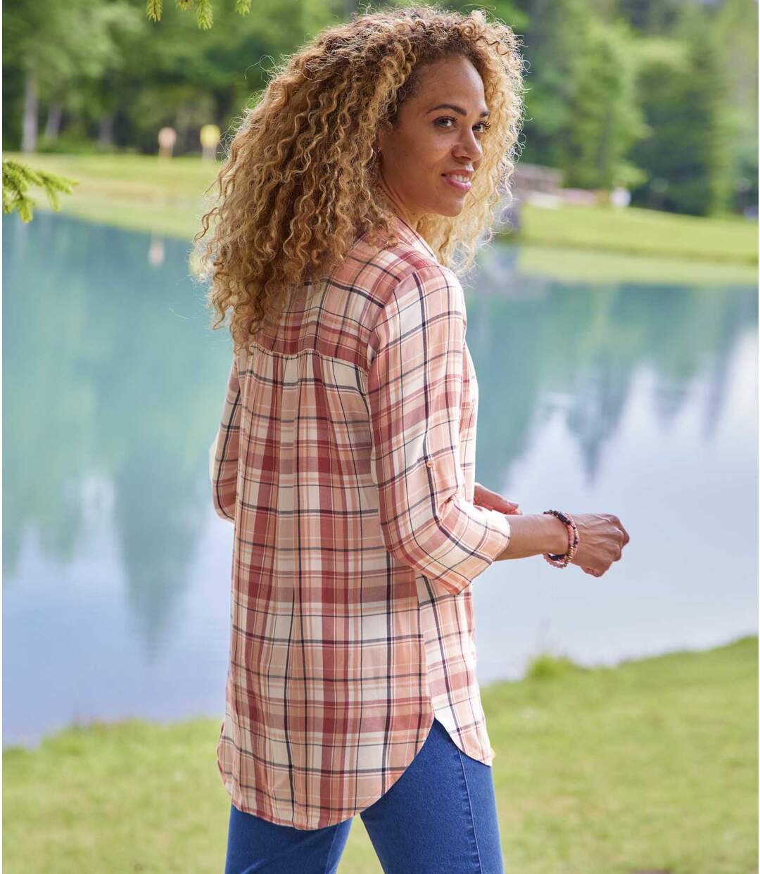 Chemise Longue à Carreaux