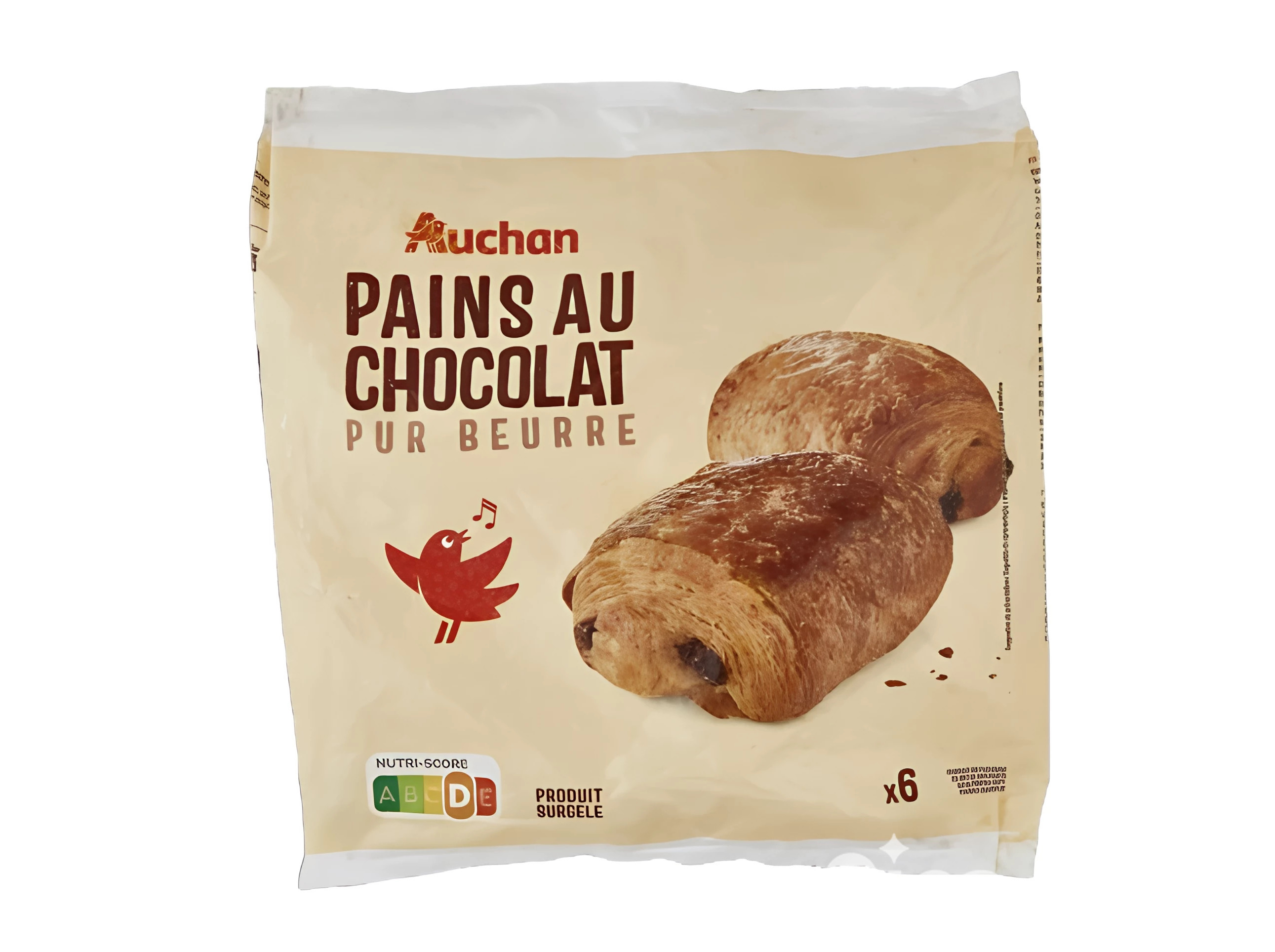 PÃO CHOCOLATE AUCHAN COM MANTEIGA PURA 6UN 400G