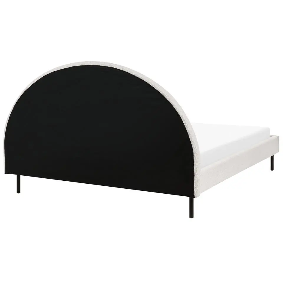 MARGUT - Bed - Wit - 160 x 200 cm - Bouclé