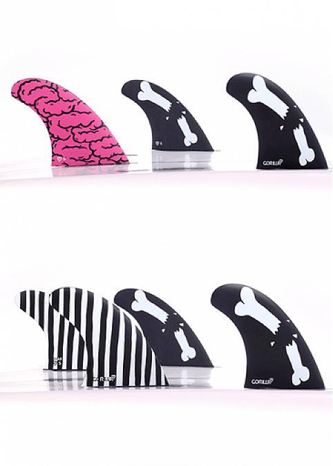 Gorilla FCS II Brains bones small Tri-Quad Fin