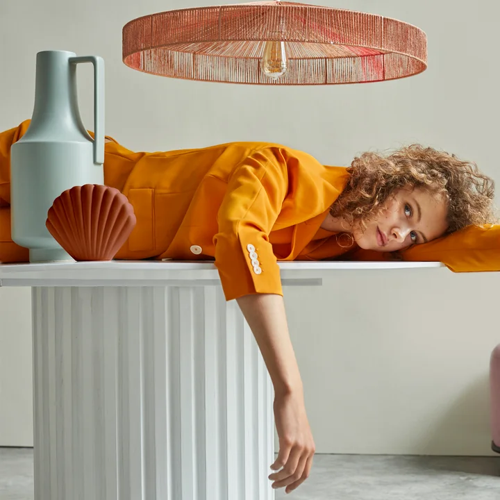 HKliving - Pillar Esstisch rund, Ø 140 cm, cream