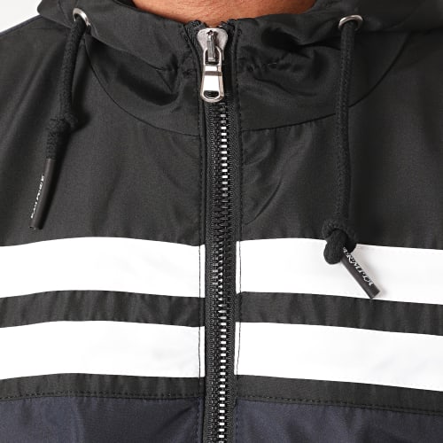 Veste Zippée Capuche S3165 Bleu Marine Noir