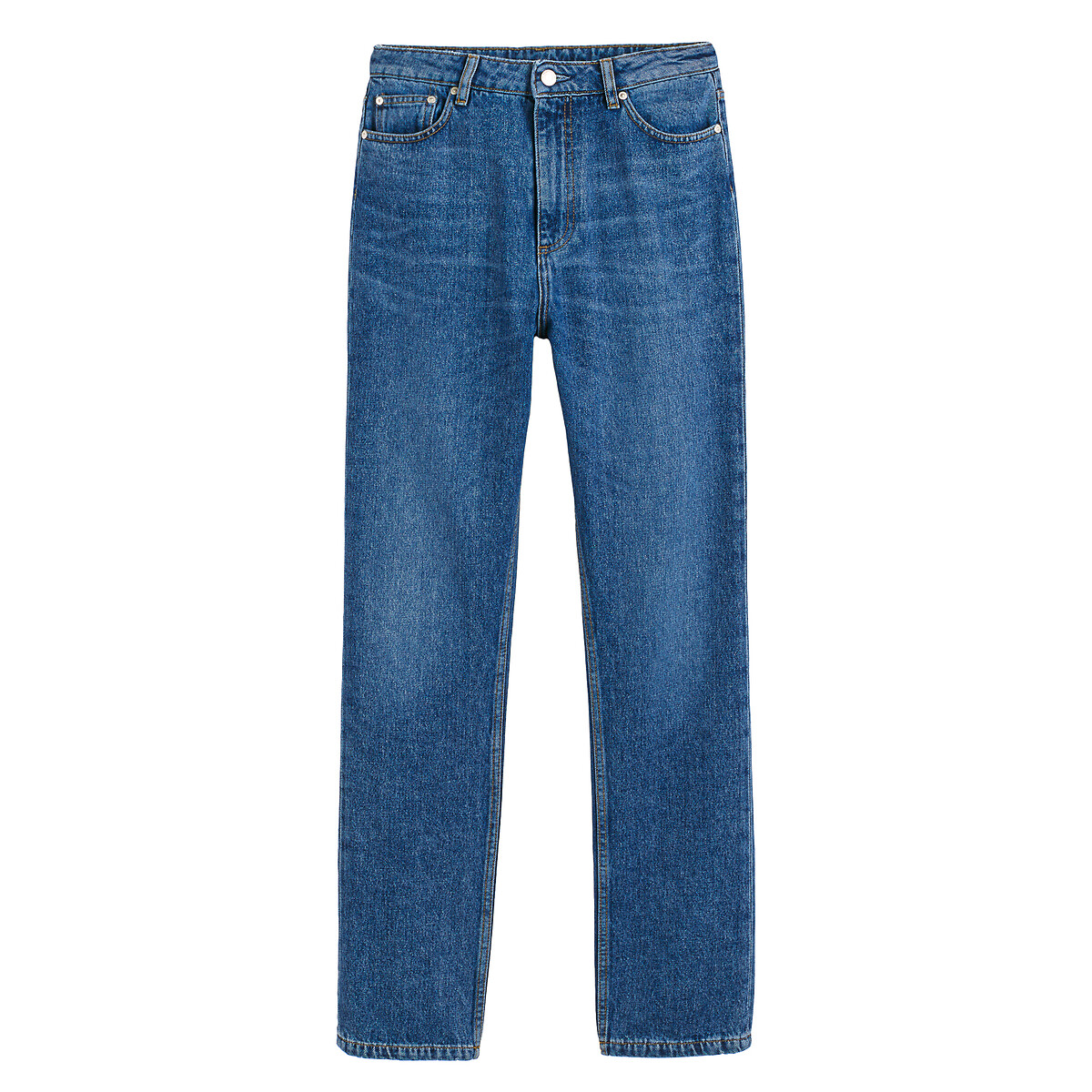 COLEÇÕES LA REDOUTE<br>Calça jeans regular, reta, cintura alta
