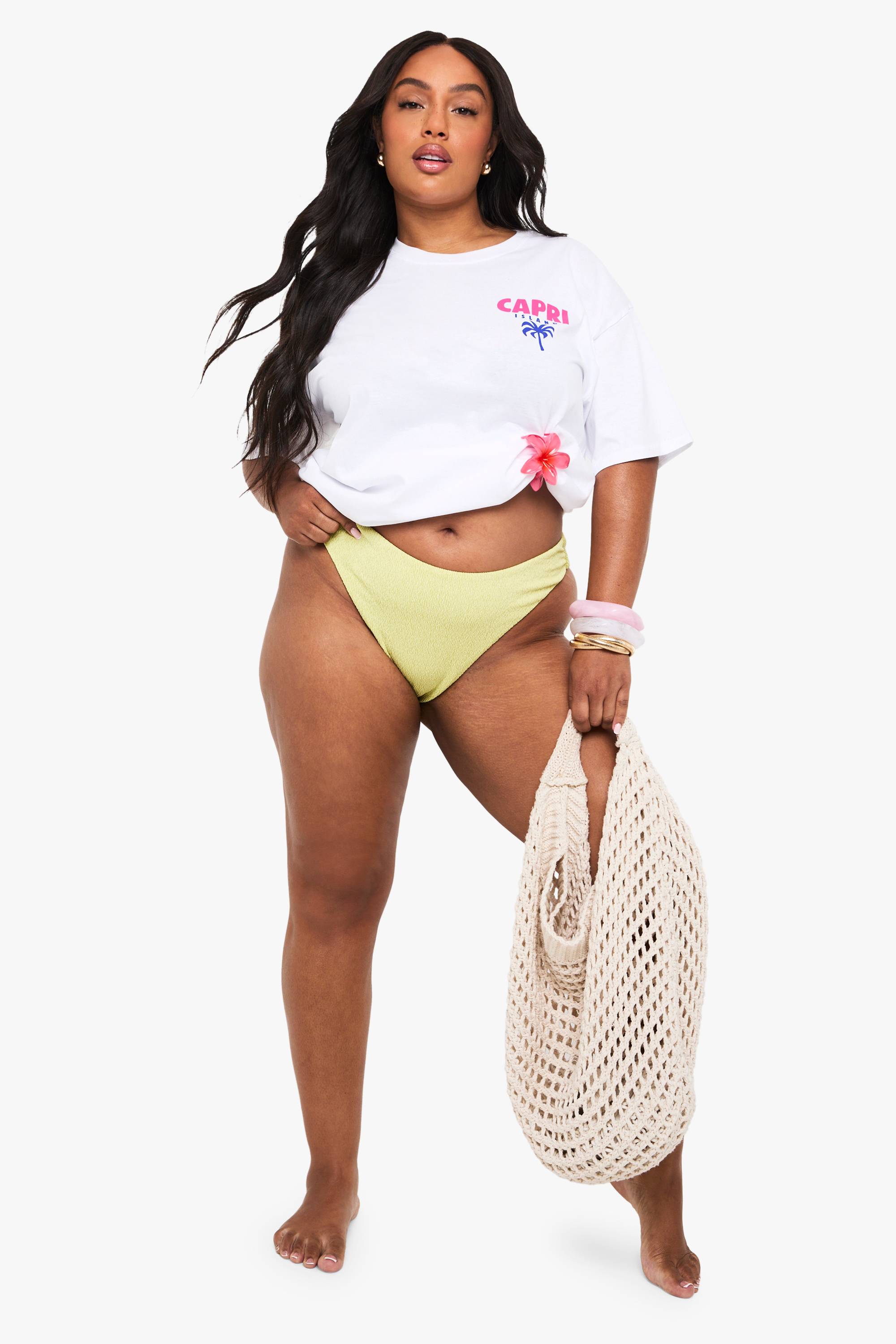 boohoo T-shirt surdimensionné Plus Capri