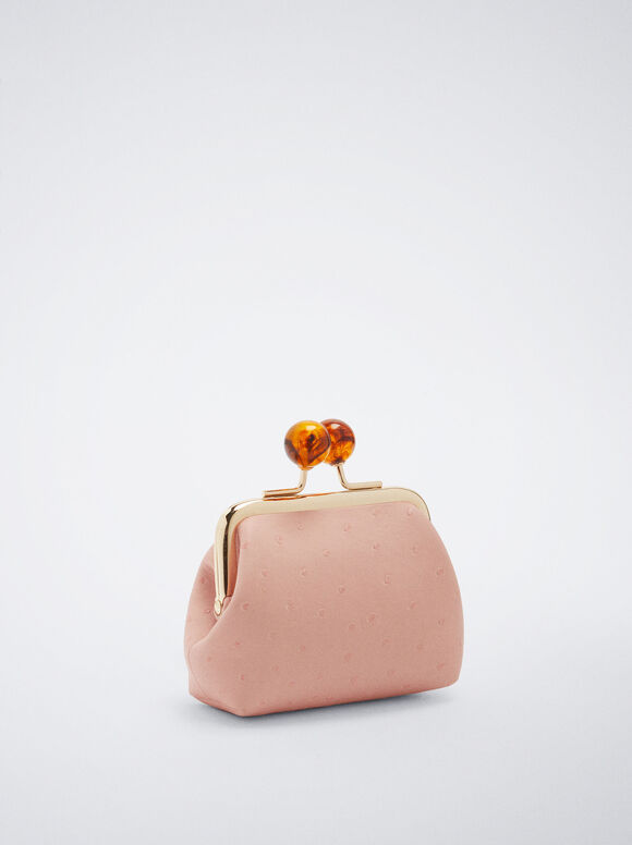 Porta-moedas gravado - Rosa