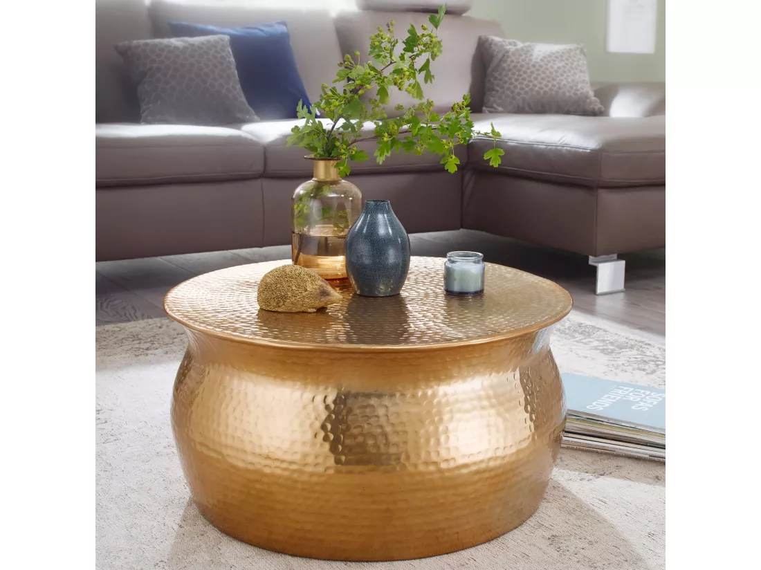 Table Basse Métal 60x30,5x60 cm Table d'appoint Design Bout de canapé