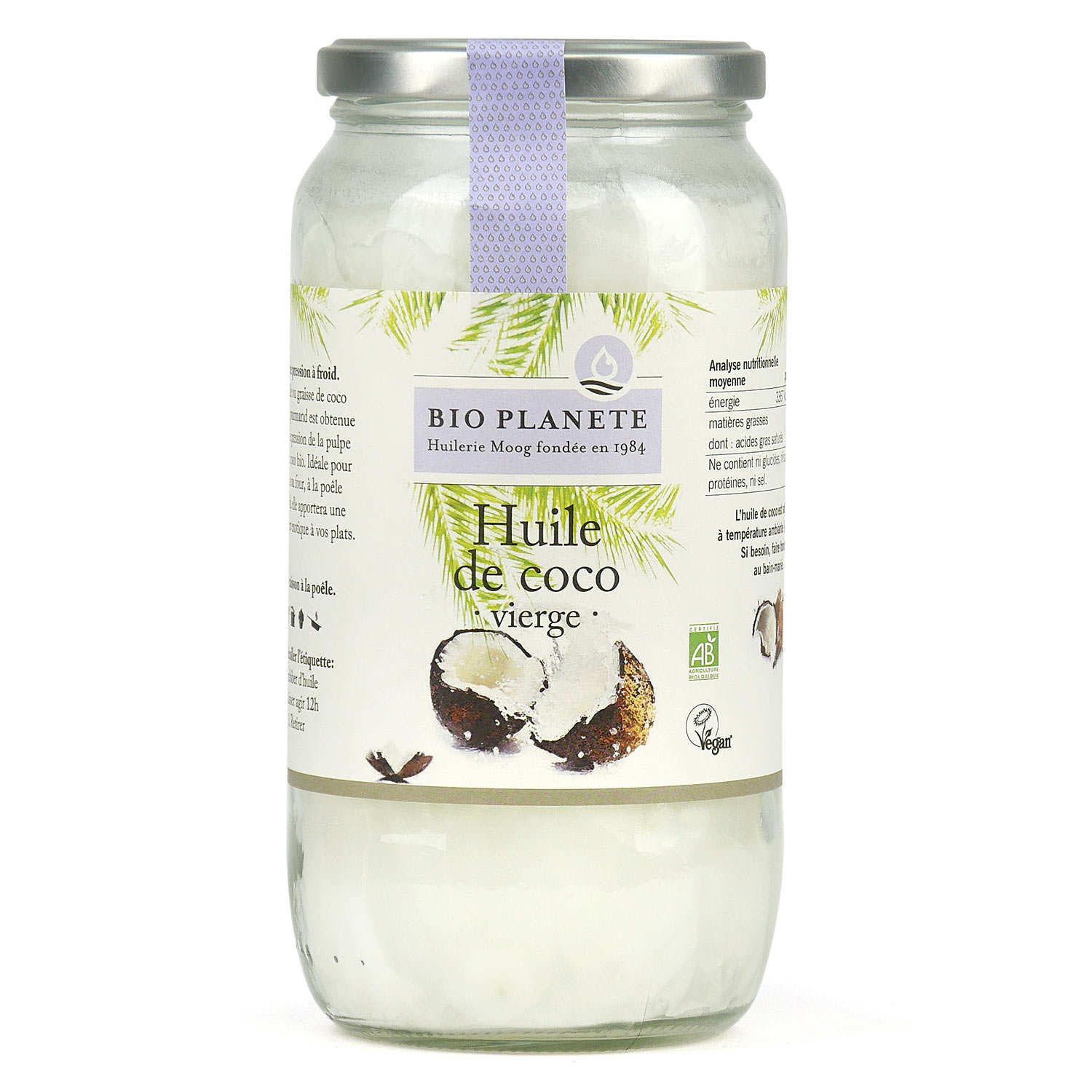 Huile de coco vierge bio et Fair Trade