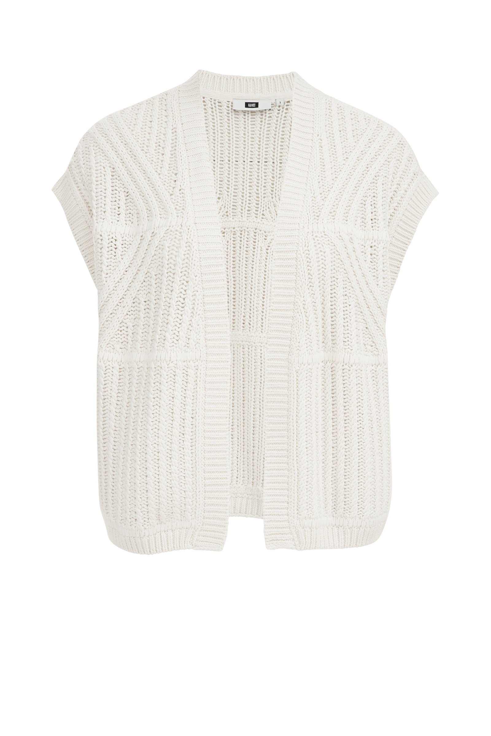 gebreid vest met structuur WE Fashion Wit
