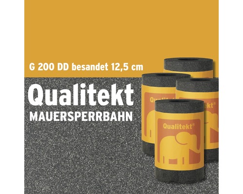 Quandt Bitumen Vochtwerende Membraan Qualitekt® Gezandstraald Grijs G200 DD Rol 10 m x 12,5 cm