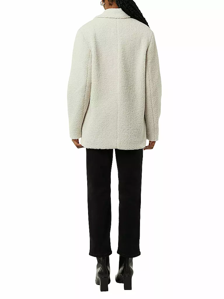 COMMA IDENTITY Blazer in Felloptik creme