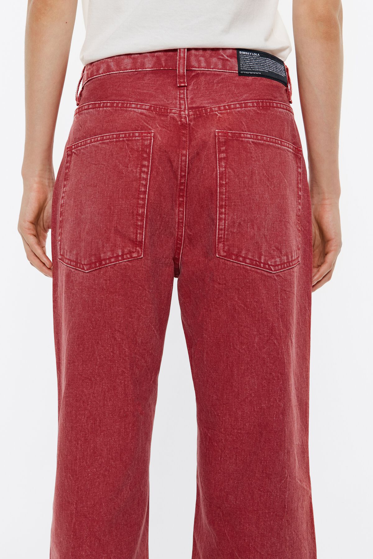CALÇA DE PERNA LARGA - Cowboy Vermelho