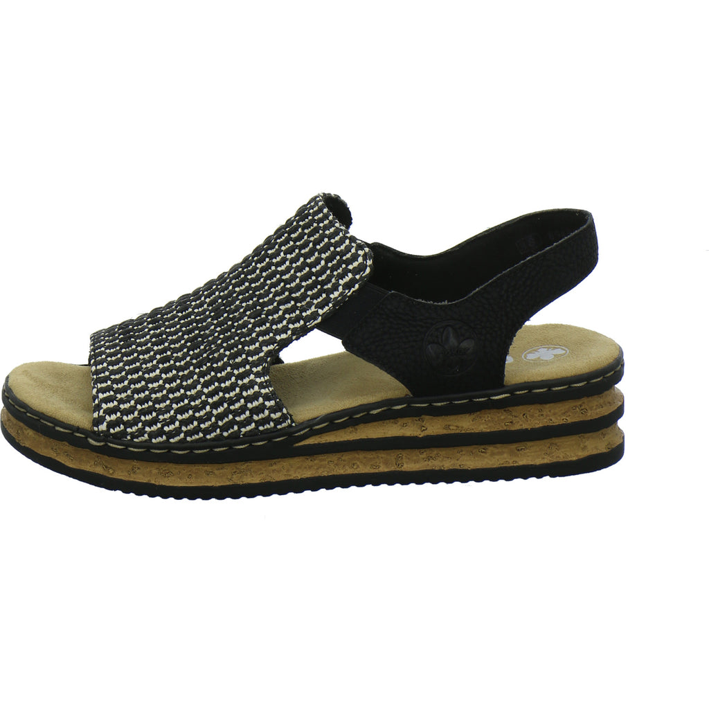Rieker Sandaletten Damen Schwarz-kombi