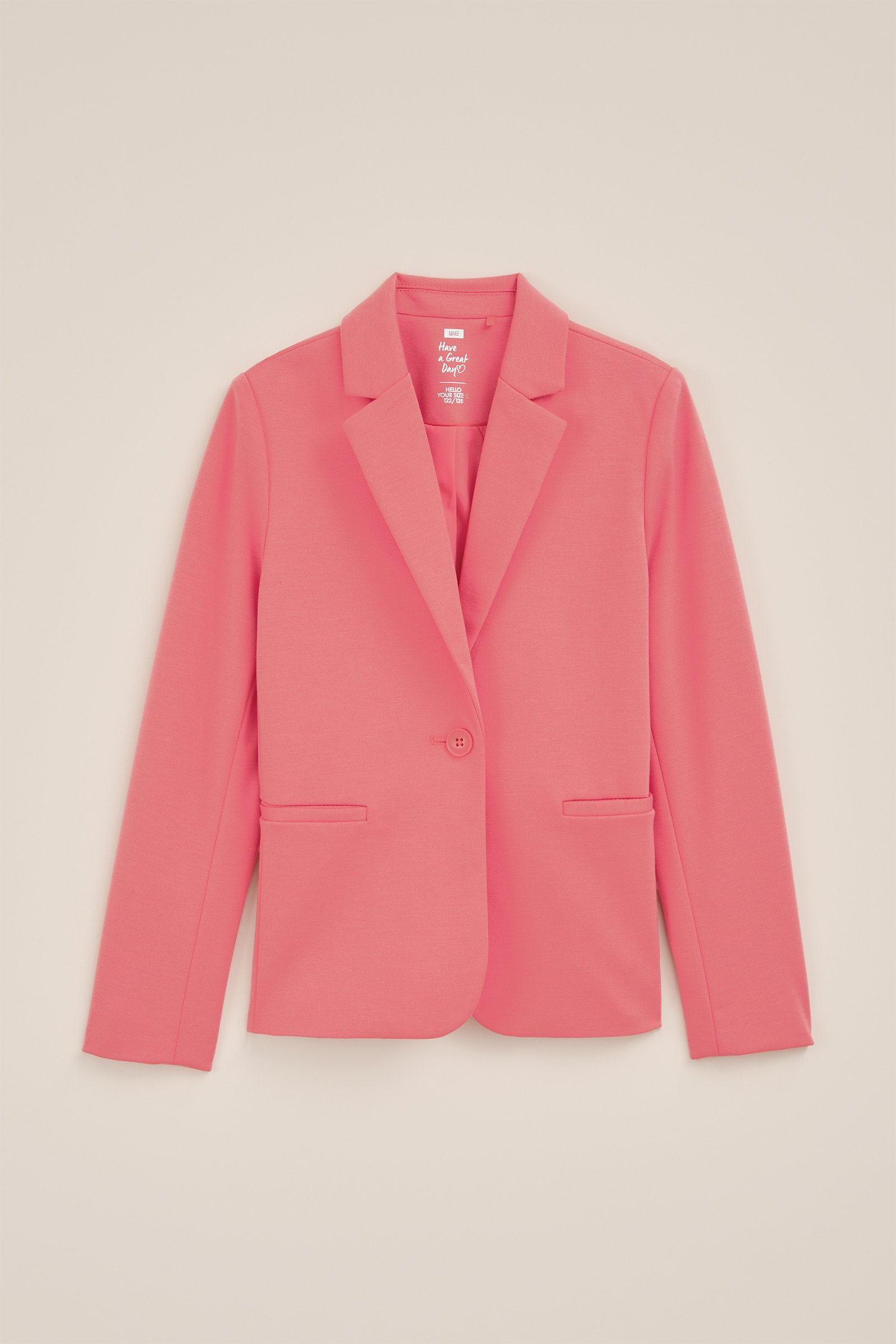 Meisjes regular fit blazer WE Fashion Felroze