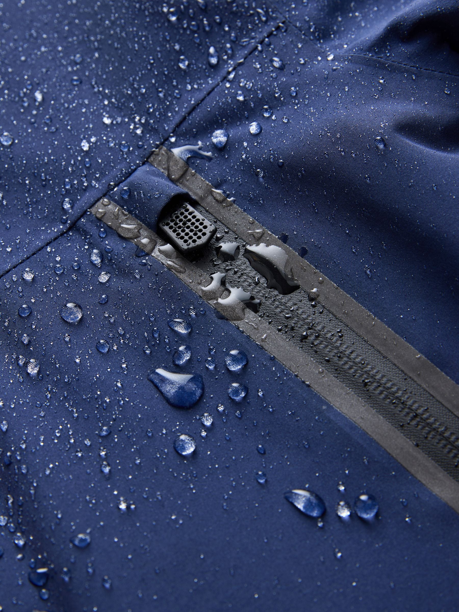 Donkerblauw - Waterdichte jas met fleece voering en capuchon (3-17jr)