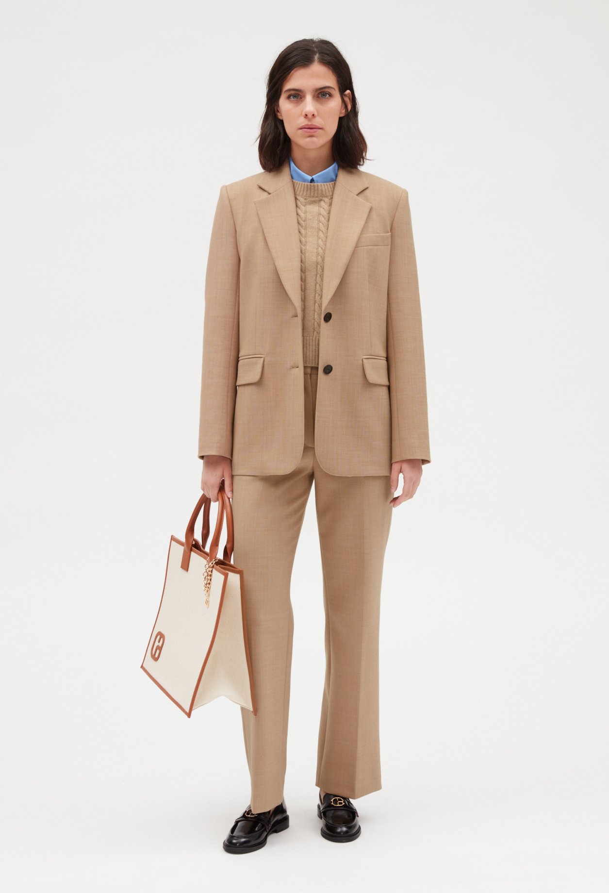 Pantalon de tailleur beige