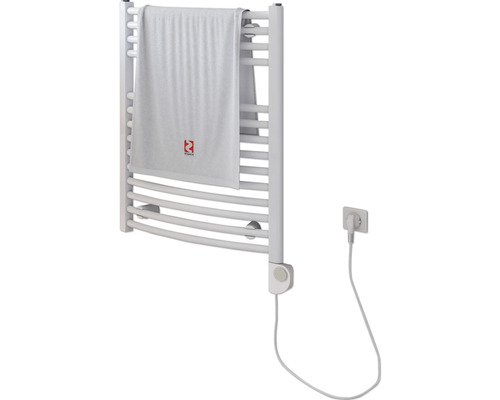 SCHULTE Europa elektrische handdoekwarmer, verwarmingselement rechts, 50 x 69,5 cm, 300 W, met 3 regelbare verwarmingselementen, wit