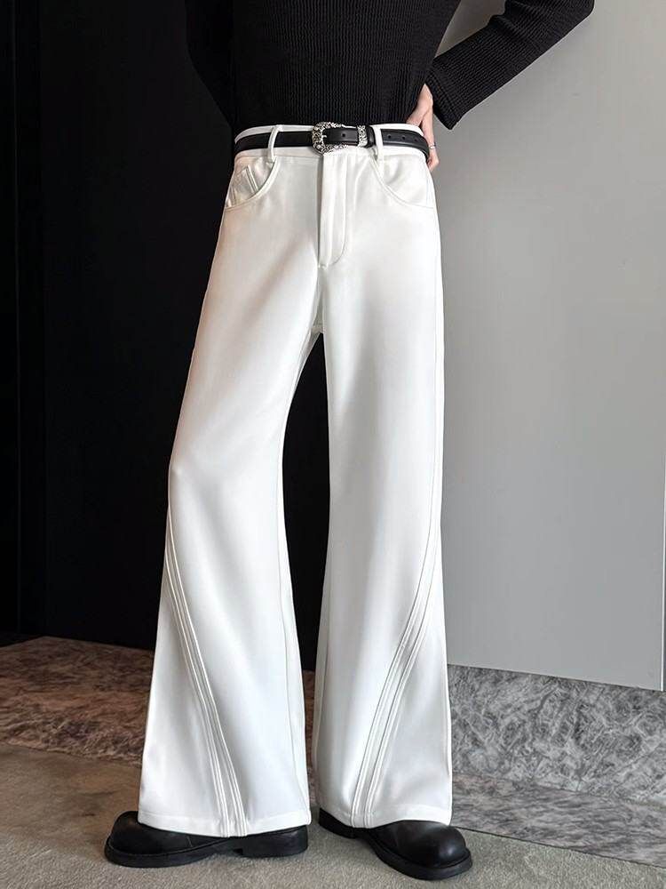 Freehop - Hoge taille effen uitlopende broek